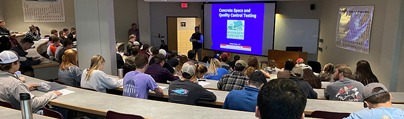 (2020) Mississippi Concrete Association – Burns Cooley Dennis Guest Lecture, Student Interactions, and Scholarship Awardees – Starkville, MS